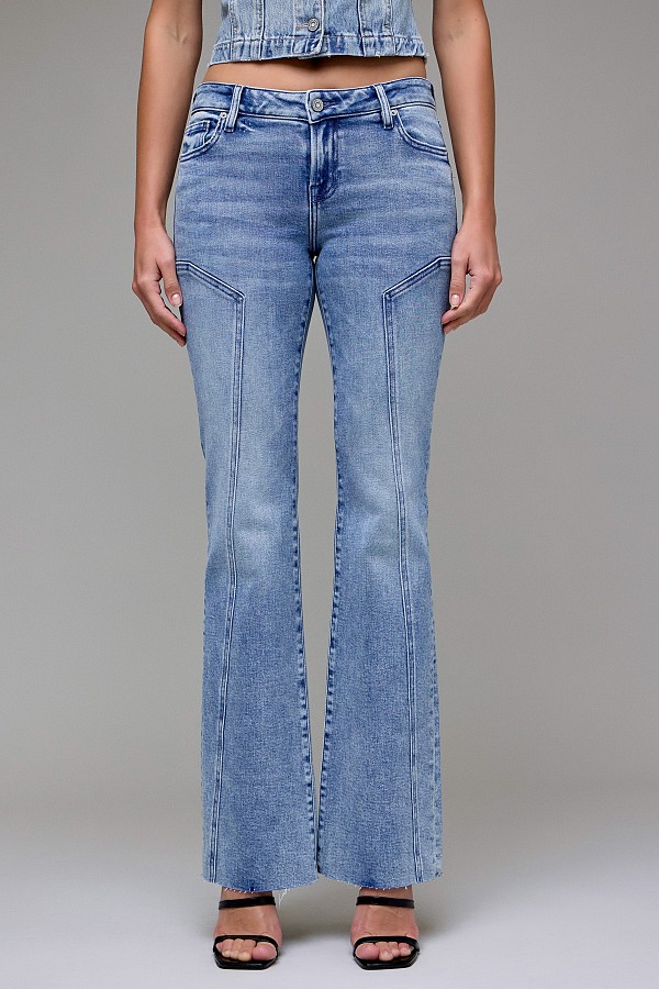 Light Wash Stretch Fashion Low Rise Bootcut